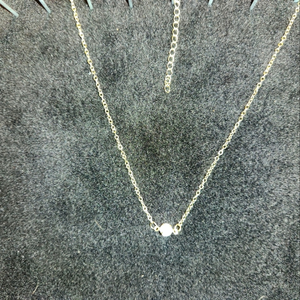 Gold single Dimond necklace